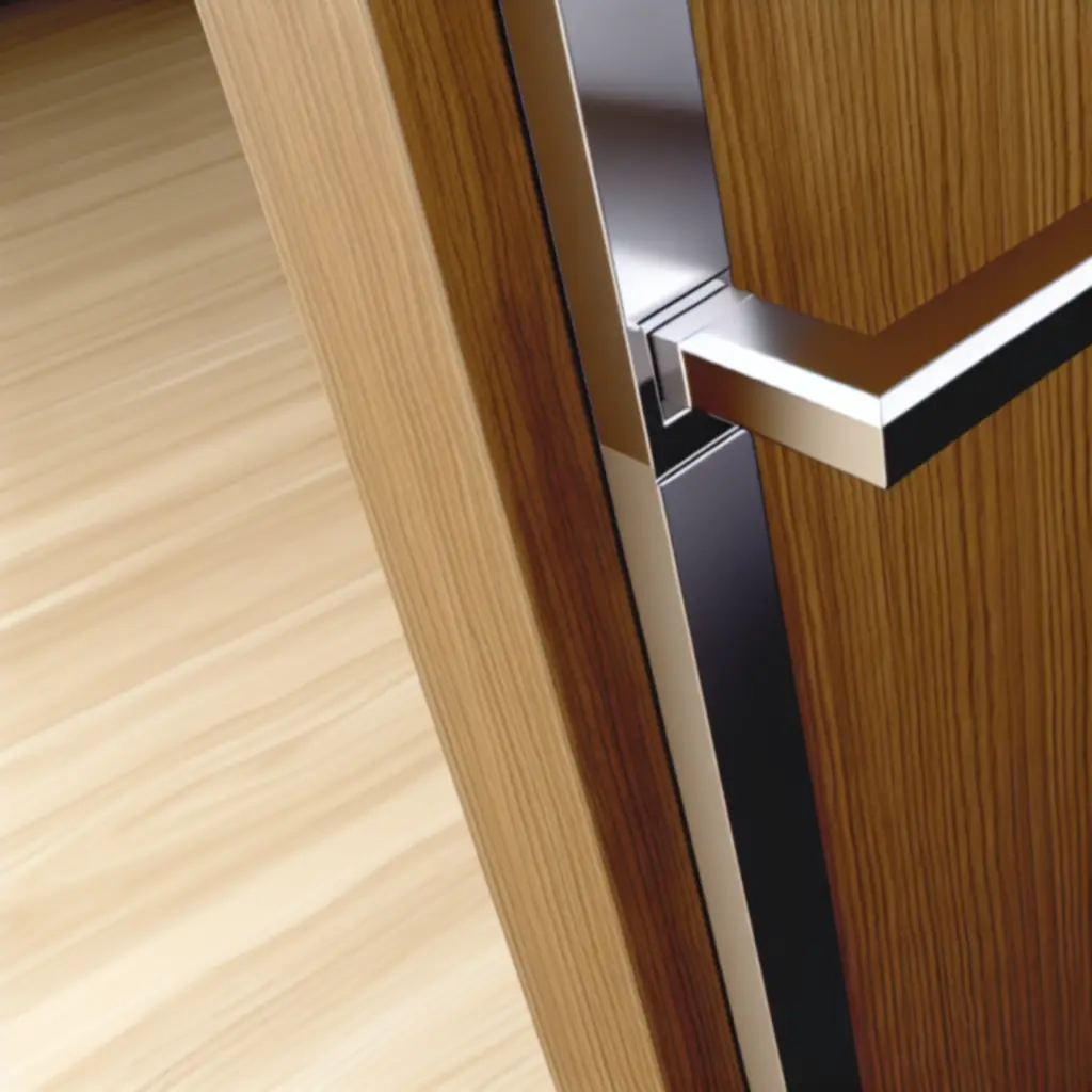 Detal drzwi Dorvexano z widoczną fakturą i okuciami