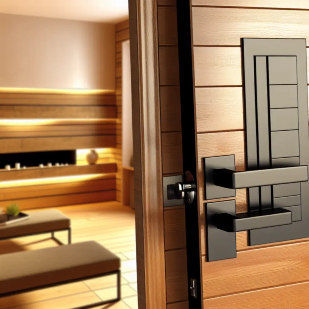 Eleganckie wnętrze z drzwiami i dopasowanymi okuciami w nowoczesnym wykończeniu