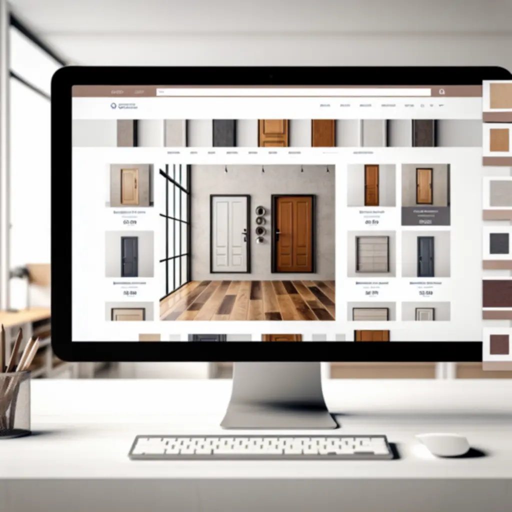 Stylizowana ekspozycja drzwi w katalogu Dorvexano