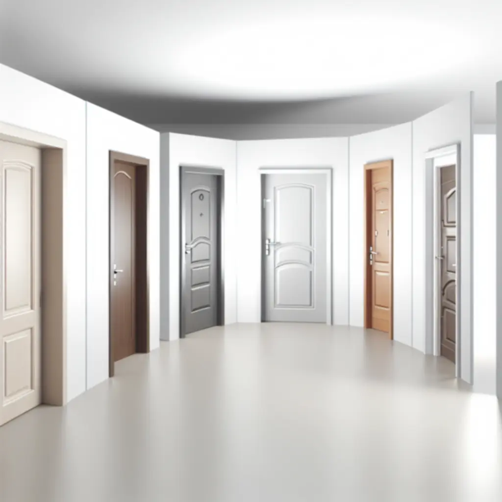 Eleganckie drzwi wejściowe z poziomymi frezami